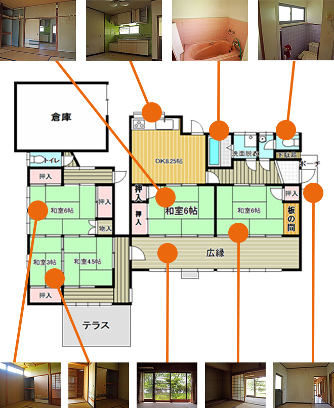 リノベーション前の間取り写真