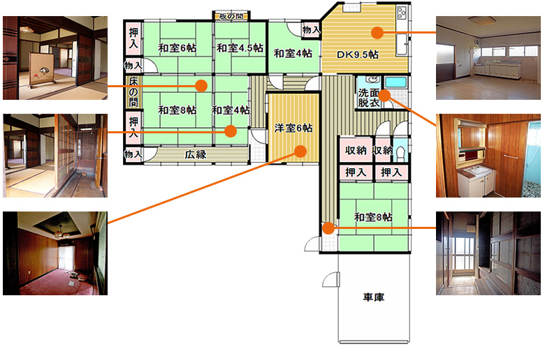 リノベーション前の間取り写真